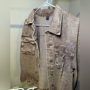 Brown denim jacket!
